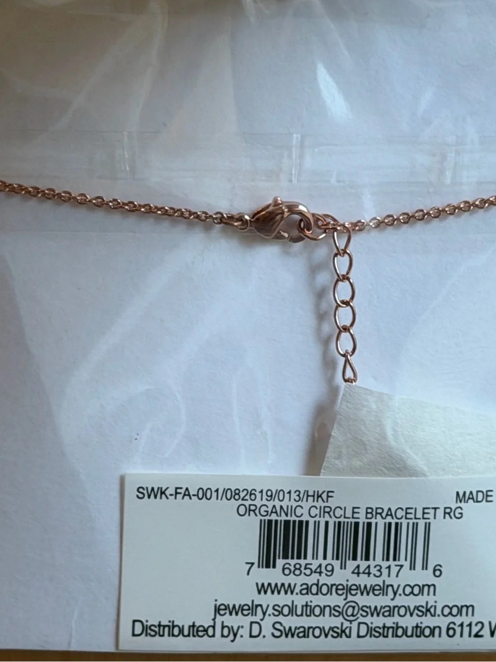 Adore Rose Gold Crystal Circle Bracelet